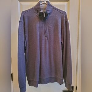 Van Heusen Men's Zip-Up Sweater, Dark Gray, size L